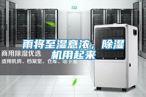 雨將至濕意濃，除濕機用起來