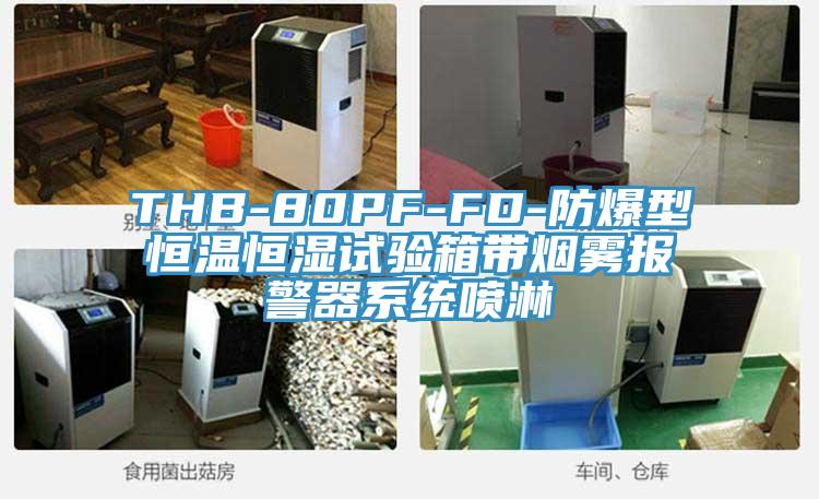 THB-80PF-FD-防爆型恒溫恒濕試驗(yàn)箱帶煙霧報(bào)警器系統(tǒng)噴淋