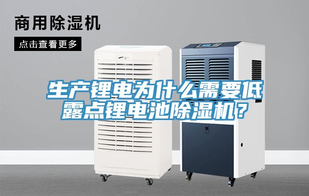 生產鋰電為什么需要低露點鋰電池除濕機？