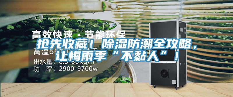 搶先收藏！除濕防潮全攻略，讓梅雨季“不黏人”！