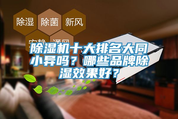 除濕機十大排名大同小異嗎？哪些品牌除濕效果好？